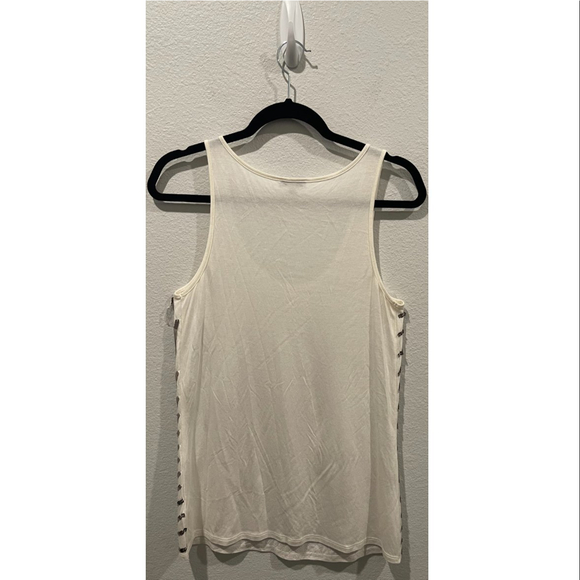 EXPRESS Beige Sequin Sleeveless Tank Blouse - Picture 4 of 5